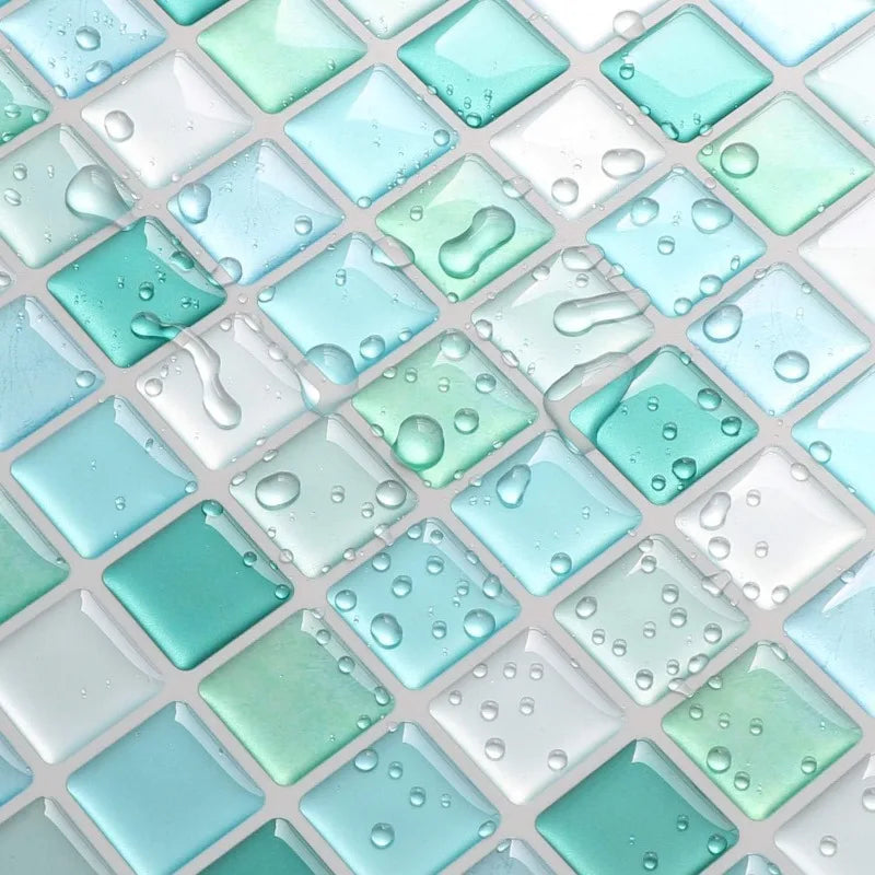 Tile Stickers 3D Glossy Self-Adhesive Waterproof & Heat-Resistant