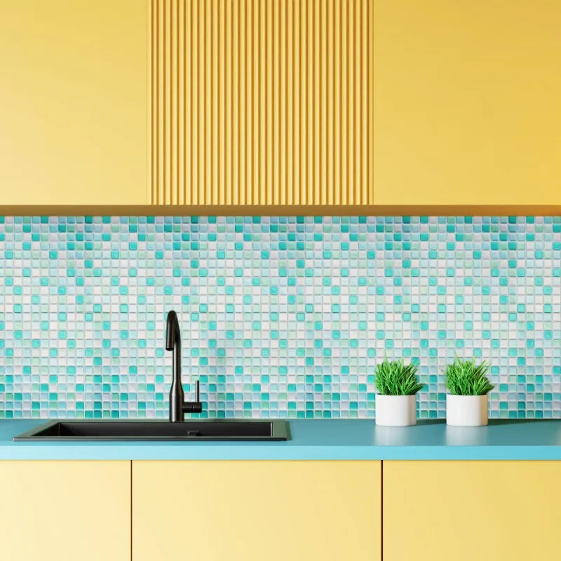 Tile Stickers 3D Glossy Self-Adhesive Waterproof & Heat-Resistant