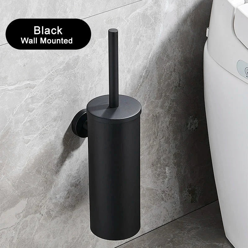 Toilet Brush & Holder Rustproof Stainless Steel