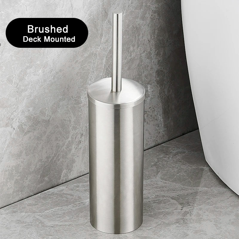 Toilet Brush & Holder Rustproof Stainless Steel