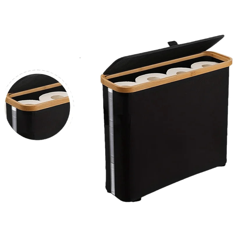 Toilet Paper Holder Closed Storage Holds Multiple Rolls