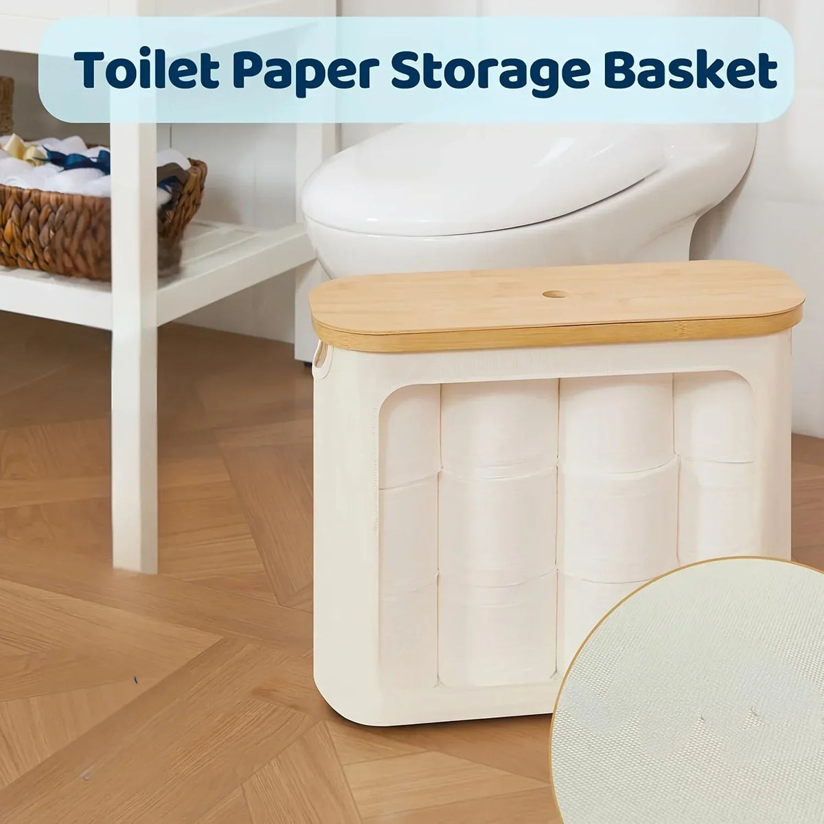 Toilet Paper Holder Closed Storage Holds Multiple Rolls