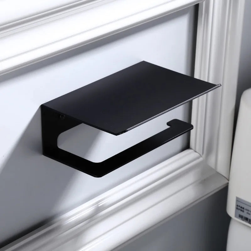Toilet Paper Holder Rust-Resistant Aluminium Wall-Mount Shelf