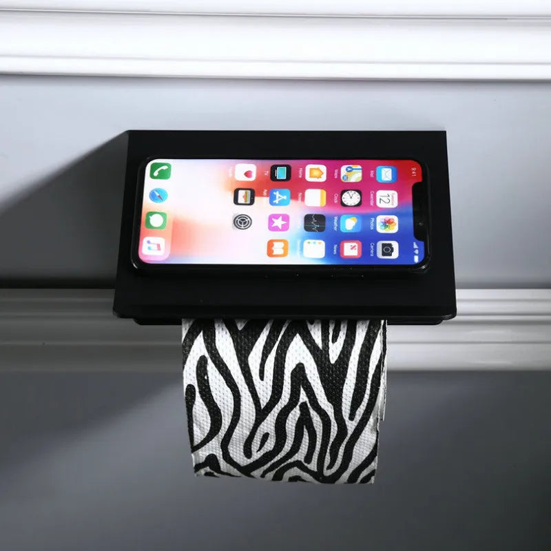 Toilet Paper Holder Rust-Resistant Aluminium Wall-Mount Shelf