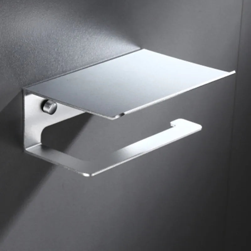 Toilet Paper Holder Rust-Resistant Aluminium Wall-Mount Shelf