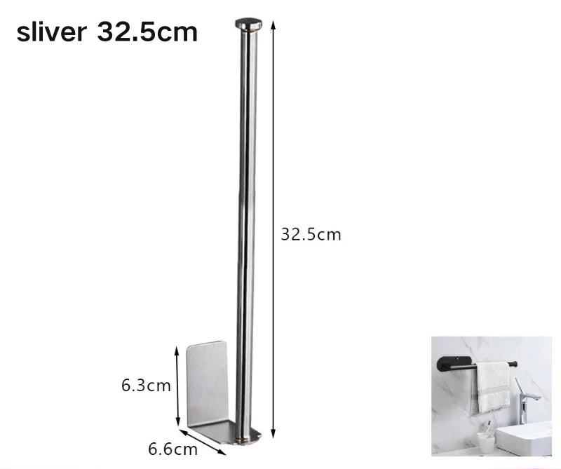 Toilet Paper Holder Self-Adhesive & Drill-Free Stainless Steel