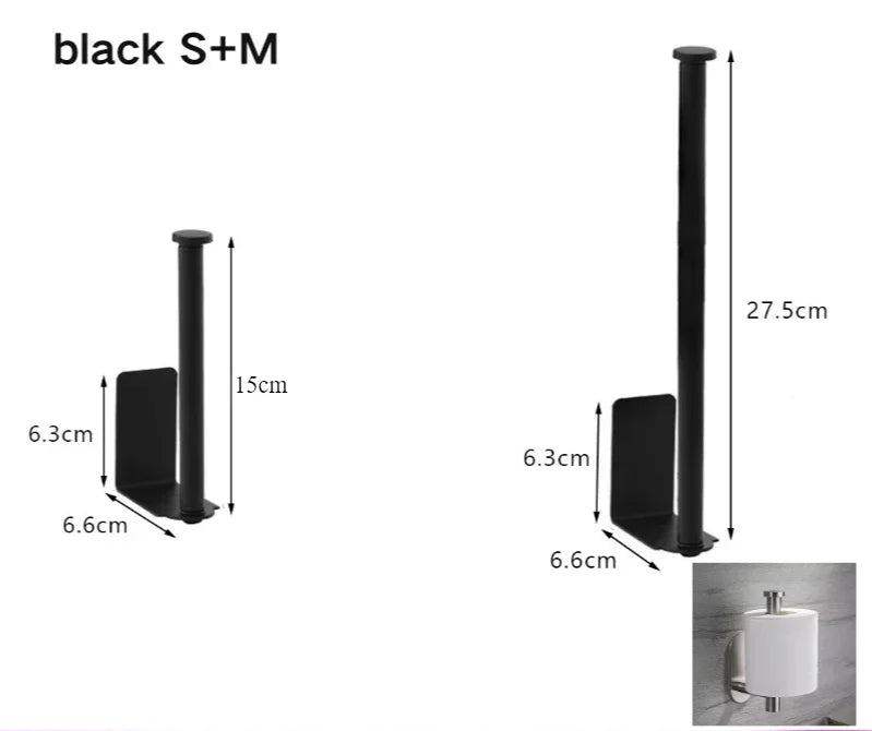 Toilet Paper Holder Self-Adhesive & Drill-Free Stainless Steel