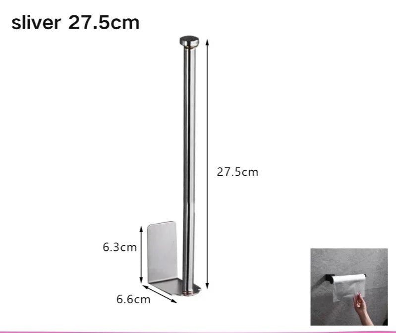 Toilet Paper Holder Self-Adhesive & Drill-Free Stainless Steel