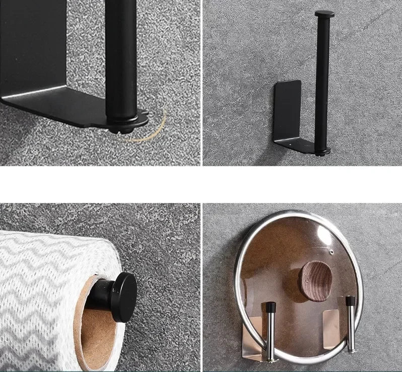 Toilet Paper Holder Self-Adhesive & Drill-Free Stainless Steel