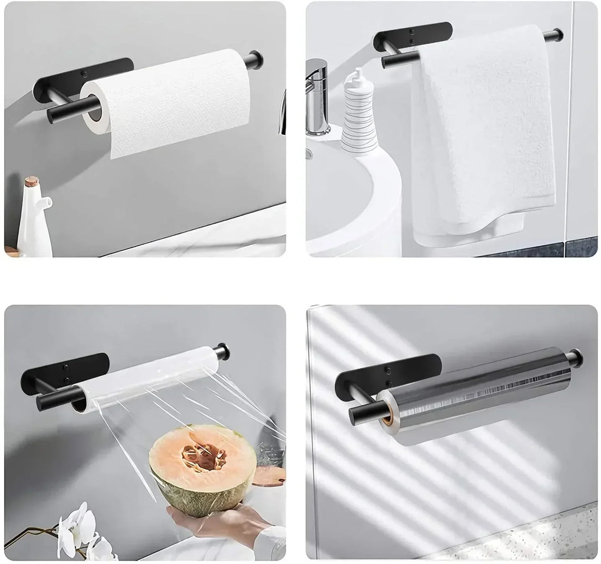 Toilet Paper Holder Self-Adhesive & Drill-Free Stainless Steel