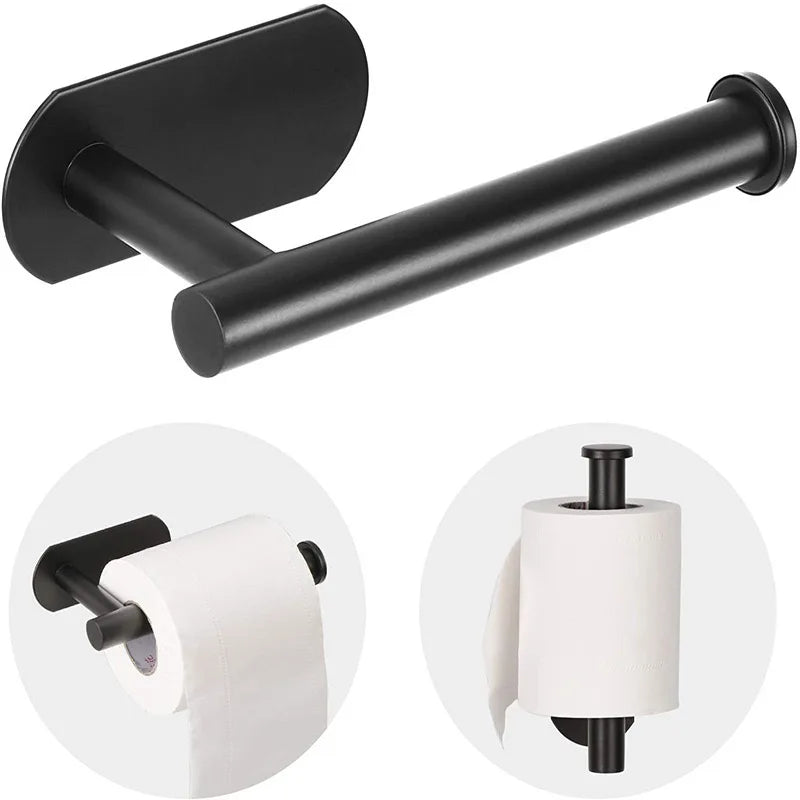 Toilet Paper Holder Self-Adhesive & Drill-Free Stainless Steel
