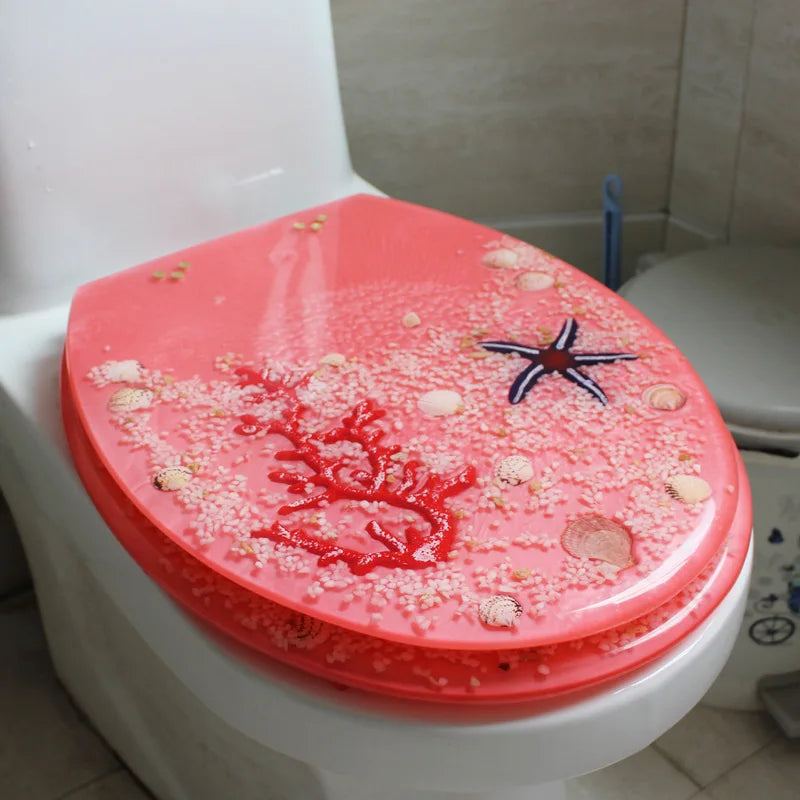 Toilet Seat Soft-Close Resin Stainless Steel Hinges