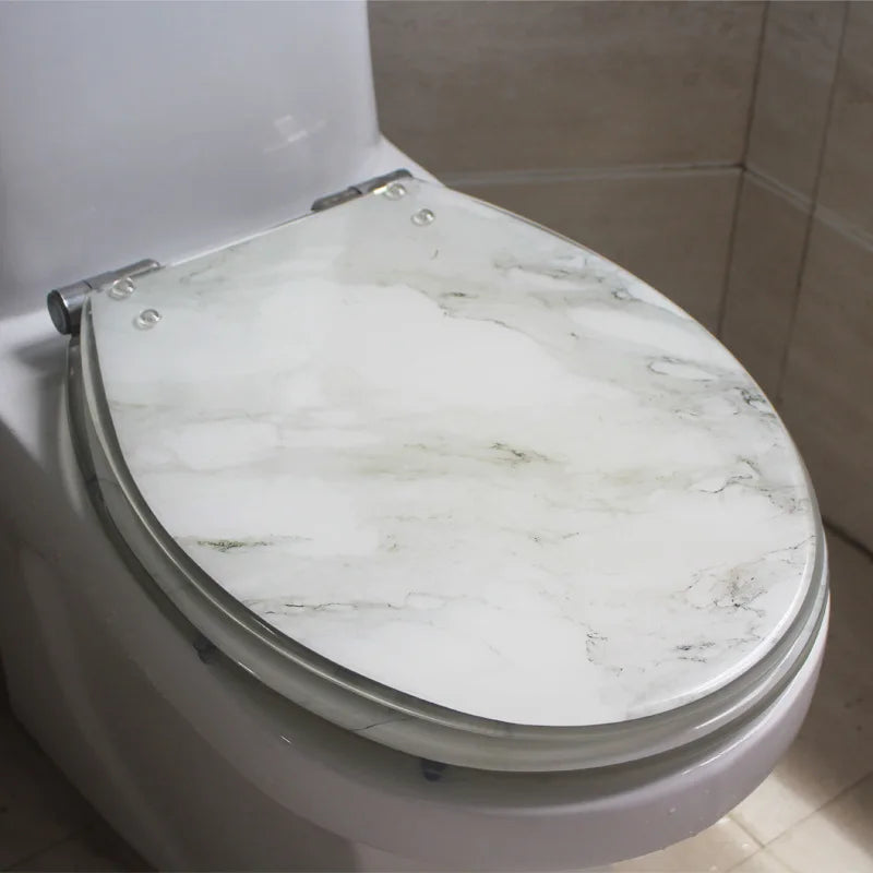 Toilet Seat Soft-Close Resin Stainless Steel Hinges