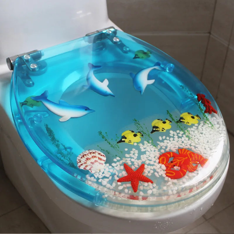 Toilet Seat Soft-Close Resin Stainless Steel Hinges