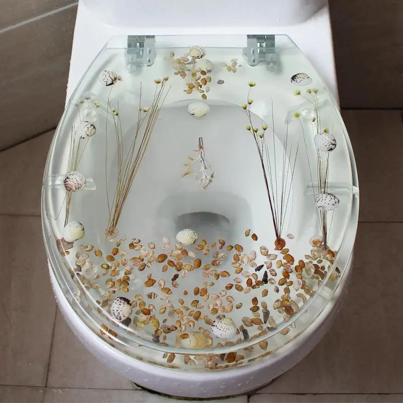 Toilet Seat Soft-Close Resin Stainless Steel Hinges