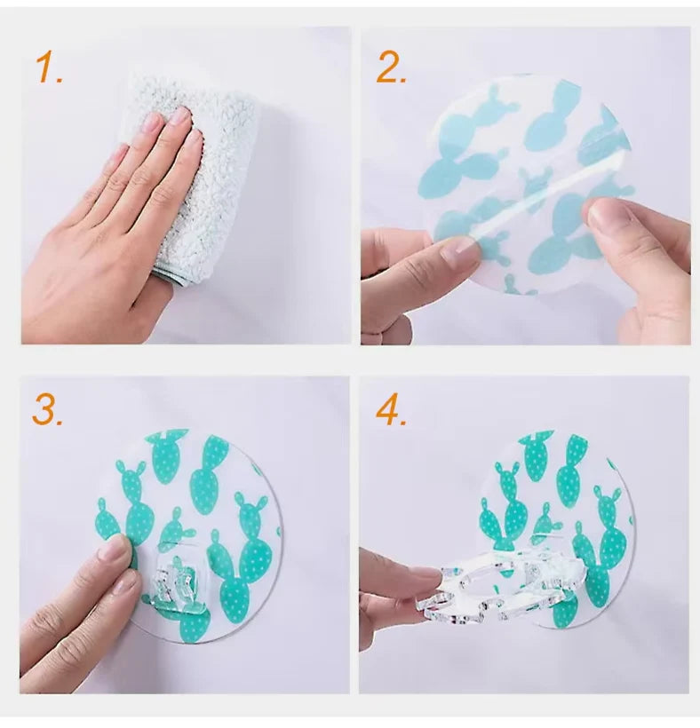 Toothbrush & Bathroom Organizer Self-Adhesive No-Drill Waterproof PVC