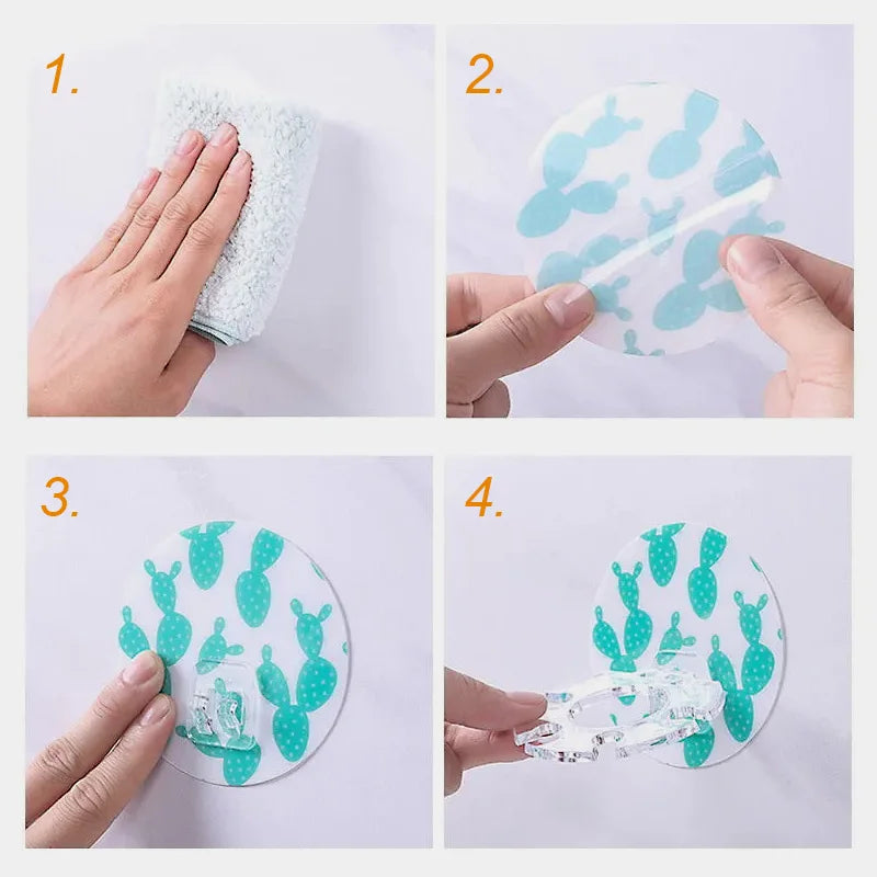 Toothbrush & Bathroom Organizer Self-Adhesive No-Drill Waterproof PVC