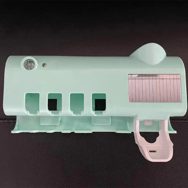 Toothbrush Sanitizer & Toothpaste Dispenser UV Solar-Powered Wall-Mounted