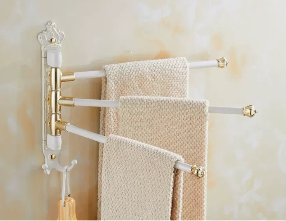 Towel Bar Foldable Aluminum Brushed Gold
