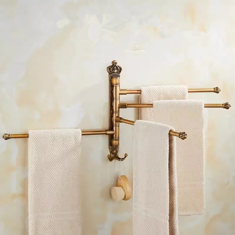 Towel Bar Foldable Aluminum Brushed Gold