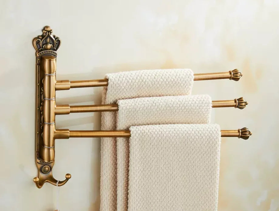 Towel Bar Foldable Aluminum Brushed Gold