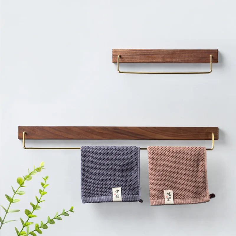 Towel Bar Wall-Mounted Stainless Steel Integrated Hook