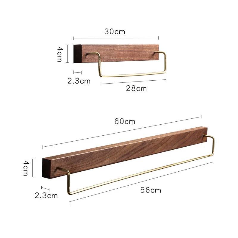 Towel Bar Wall-Mounted Stainless Steel Integrated Hook