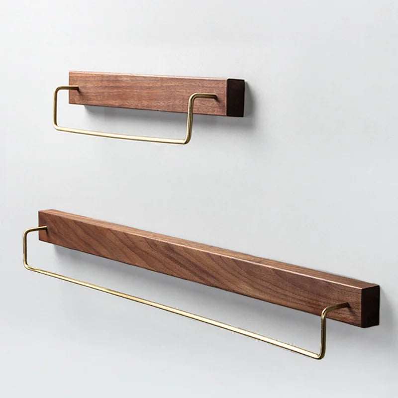 Towel Bar Wall-Mounted Stainless Steel Integrated Hook