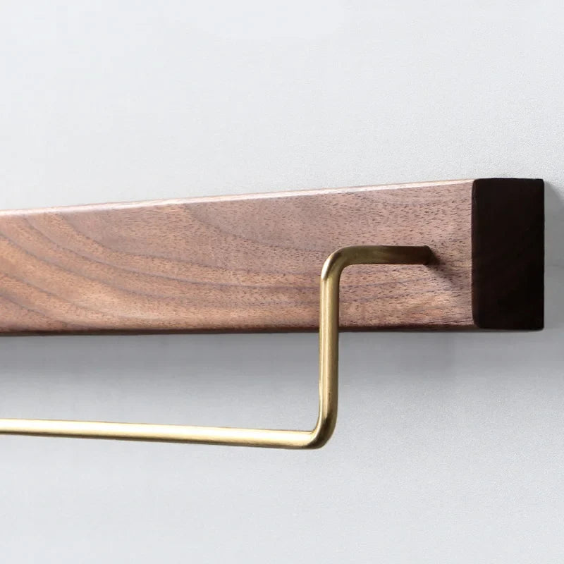 Towel Bar Wall-Mounted Stainless Steel Integrated Hook
