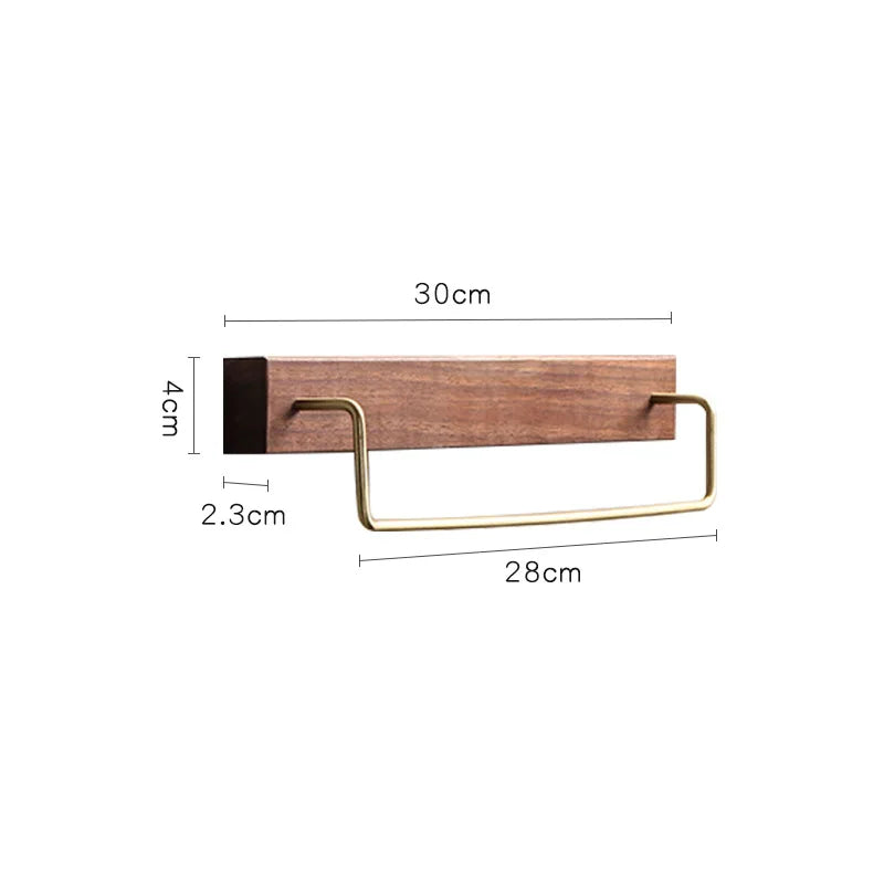 Towel Bar Wall-Mounted Stainless Steel Integrated Hook