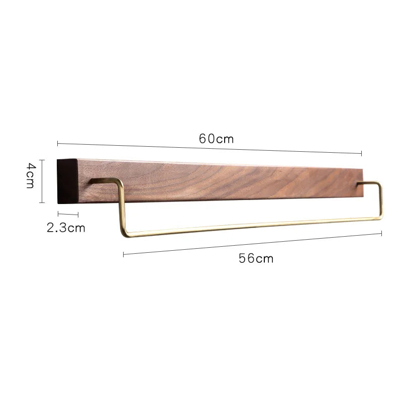Towel Bar Wall-Mounted Stainless Steel Integrated Hook