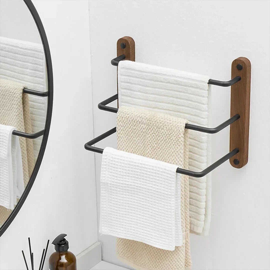 Towel Rack Freestanding Double Bar Rust-Resistant