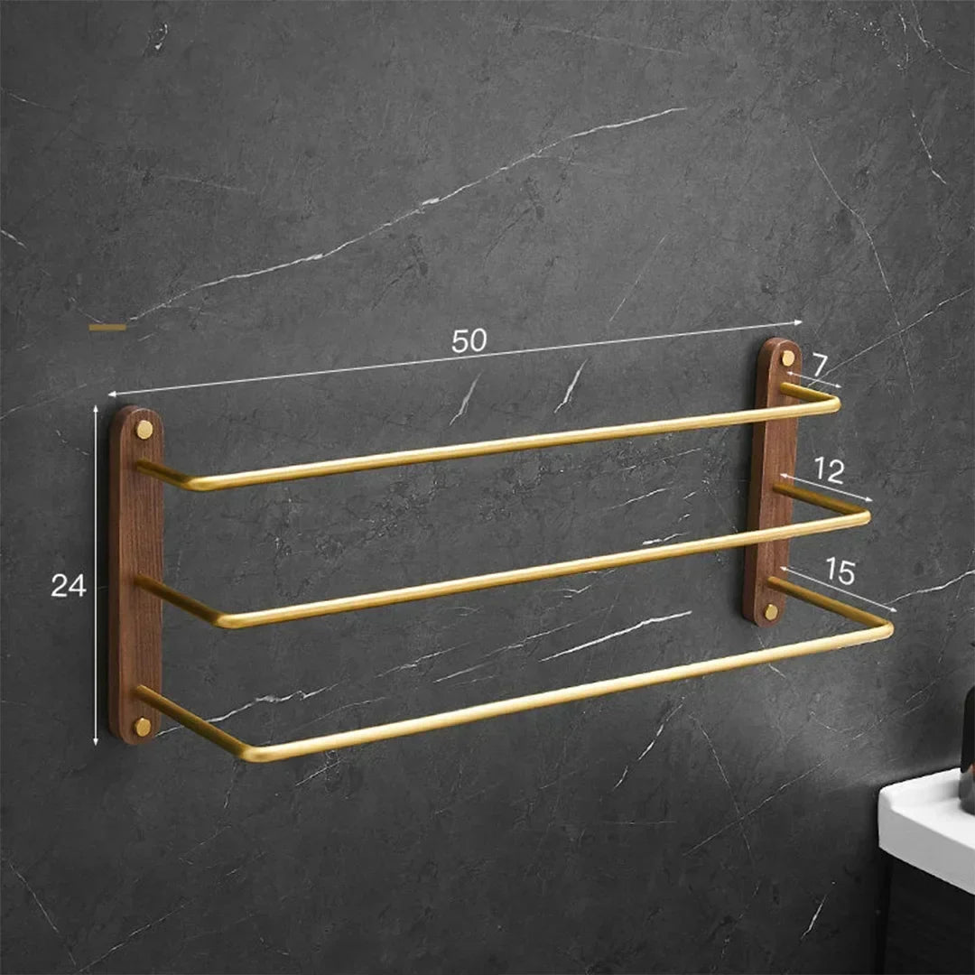 Towel Rack Freestanding Double Bar Rust-Resistant