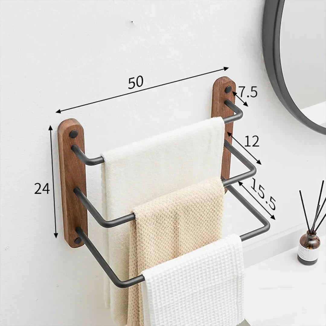 Towel Rack Freestanding Double Bar Rust-Resistant
