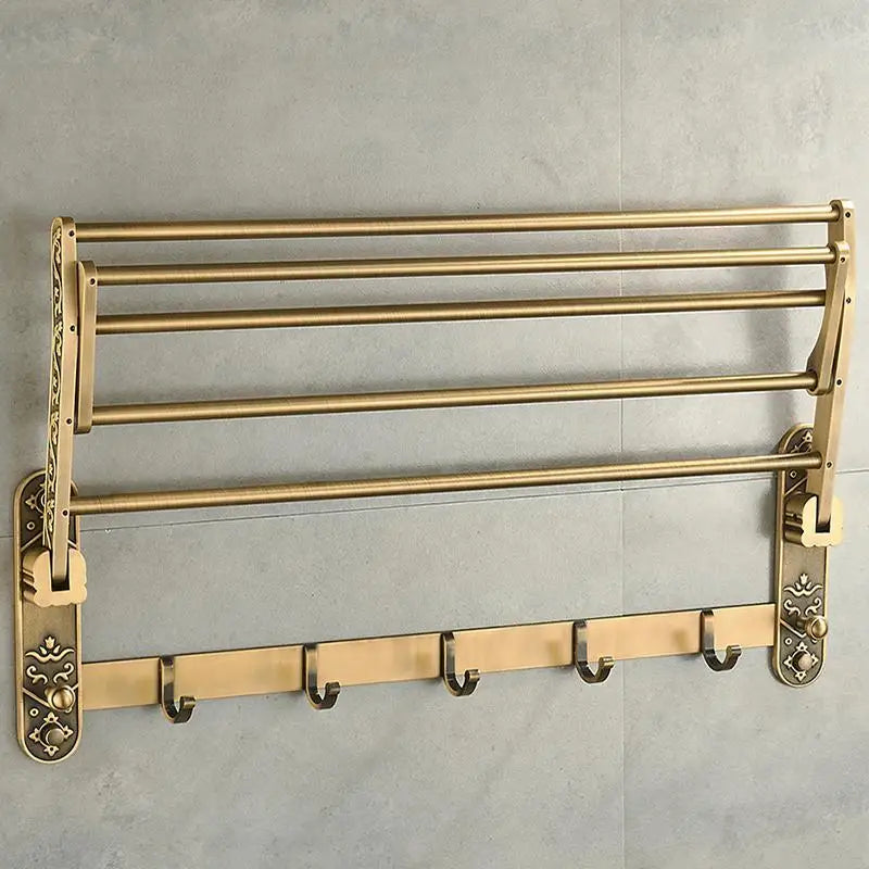 Towel Rack Wall-Mounted Foldable & Space-Saving Aluminum