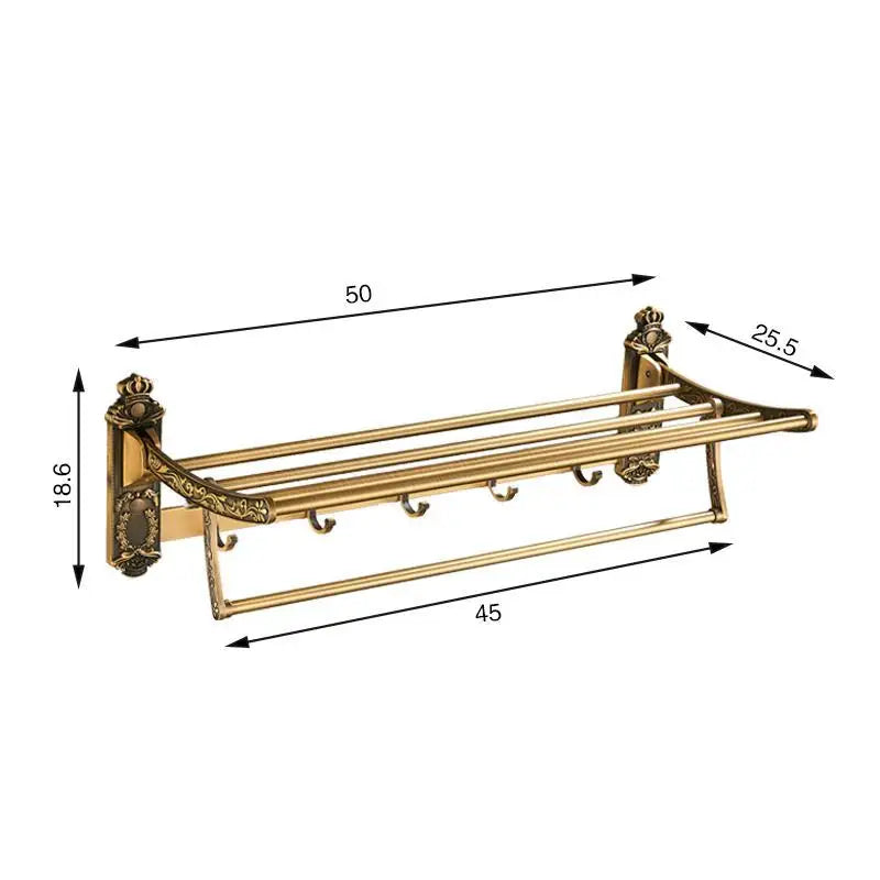 Towel Rack Wall-Mounted Foldable & Space-Saving Aluminum