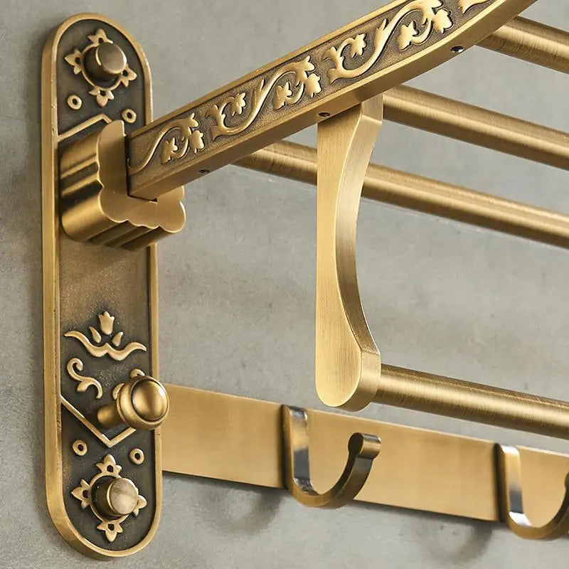 Towel Rack Wall-Mounted Foldable & Space-Saving Aluminum