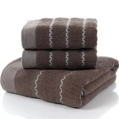 Towel Set 3-Piece 100% Combed Cotton Soft & Absorbent