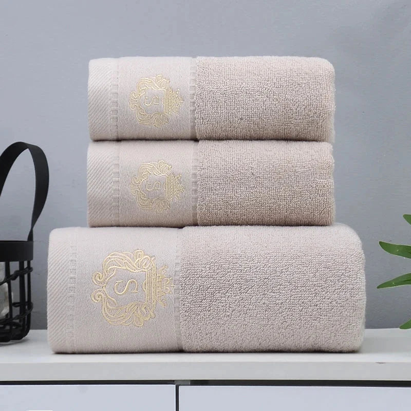 Towel Set 3-Piece 100% Combed Cotton Soft & Absorbent