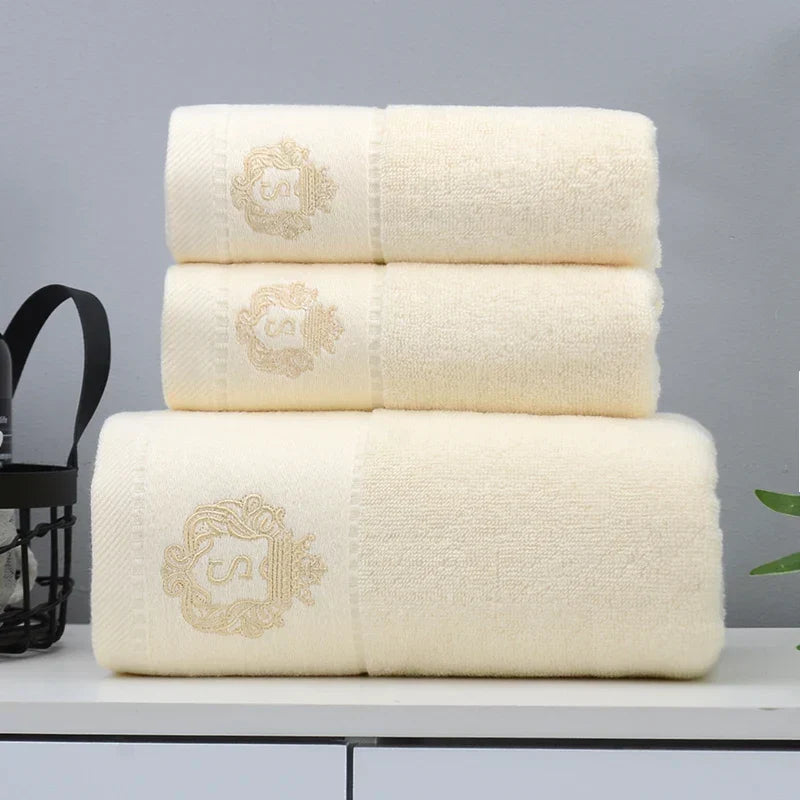 Towel Set 3-Piece 100% Combed Cotton Soft & Absorbent
