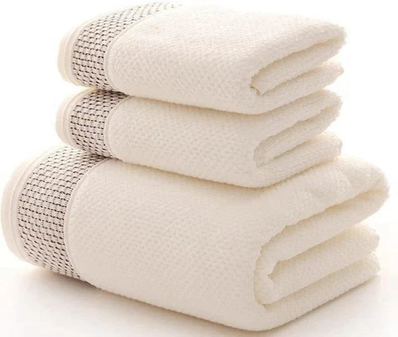 Towel Set 3-Piece 100% Combed Cotton Soft & Absorbent