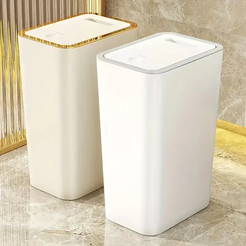 Trash Can Odor-Sealed One-Touch Lid Compact 10L