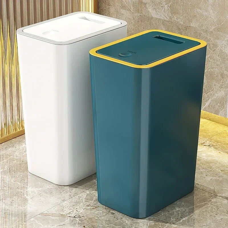Trash Can Odor-Sealed One-Touch Lid Compact 10L