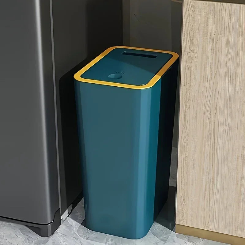 Trash Can Odor-Sealed One-Touch Lid Compact 10L