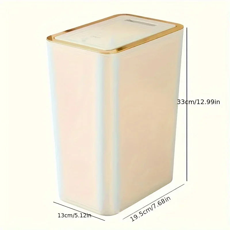 Trash Can Odor-Sealed One-Touch Lid Compact 10L
