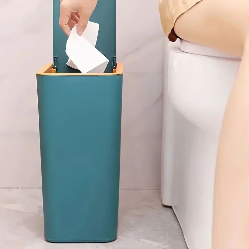 Trash Can Odor-Sealed One-Touch Lid Compact 10L