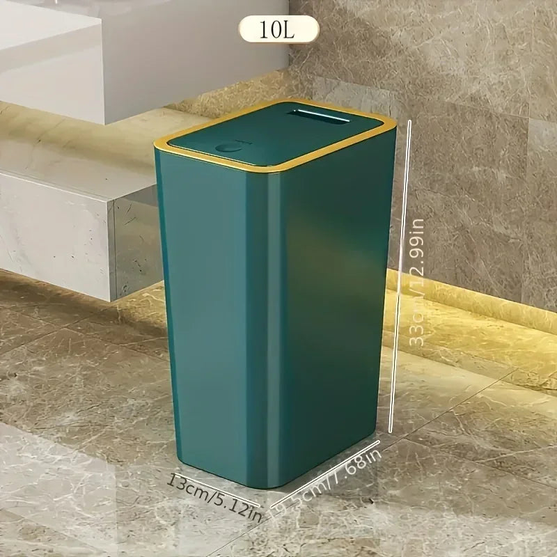 Trash Can Odor-Sealed One-Touch Lid Compact 10L