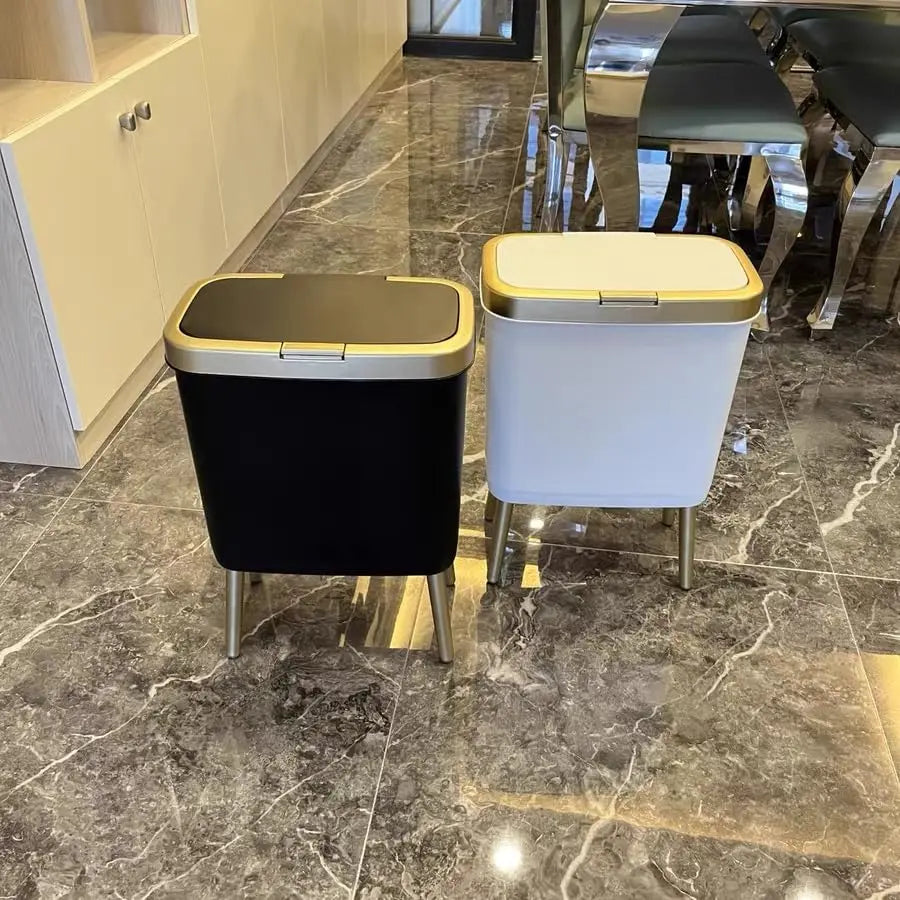 Trash Can Slim Rectangular Odor-Sealing & Pet-Proof
