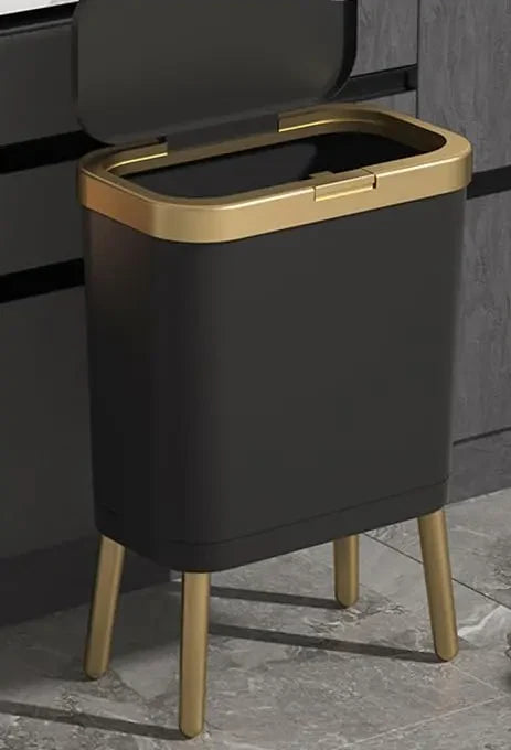 Trash Can Slim Rectangular Odor-Sealing & Pet-Proof