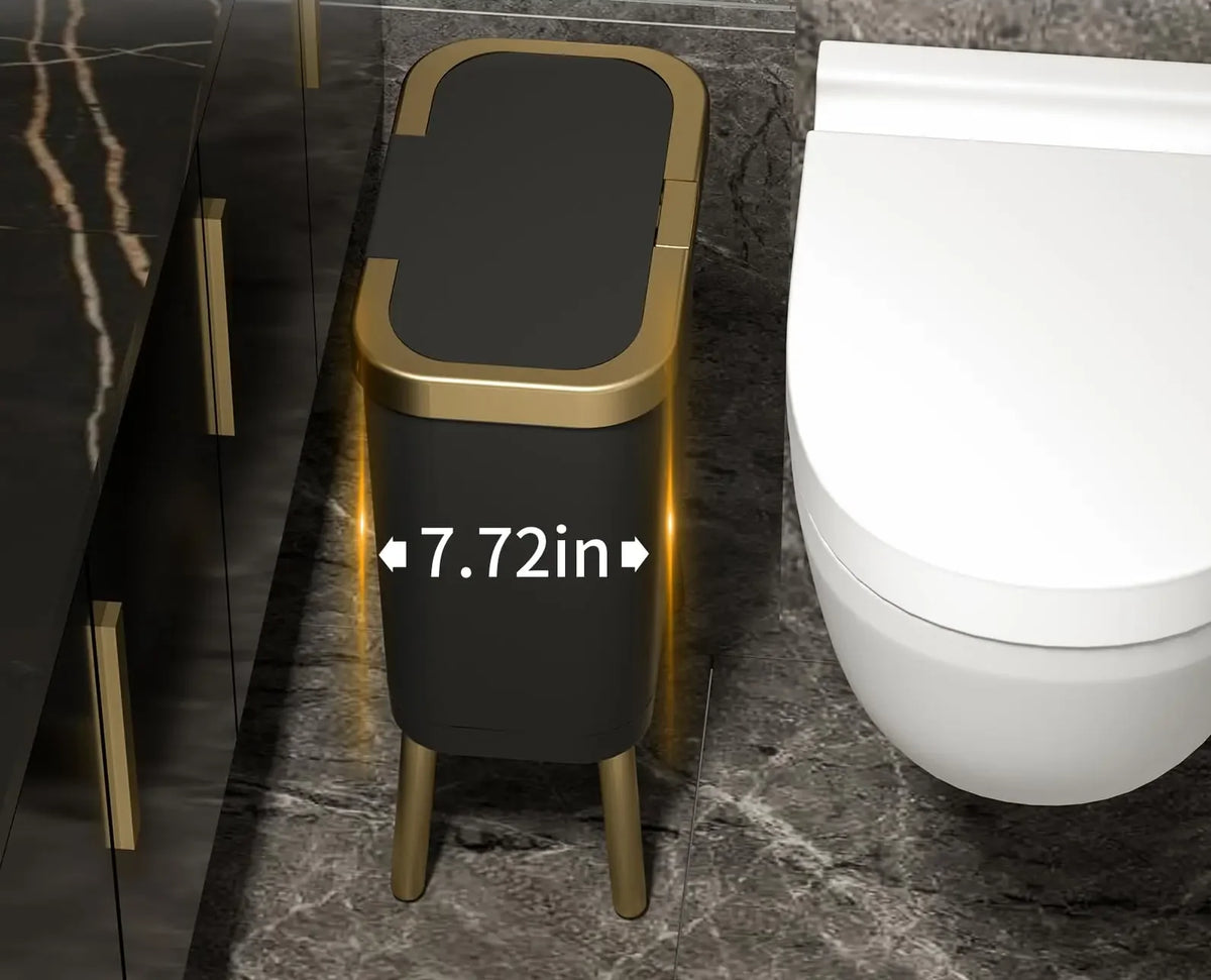 Trash Can Slim Rectangular Odor-Sealing & Pet-Proof